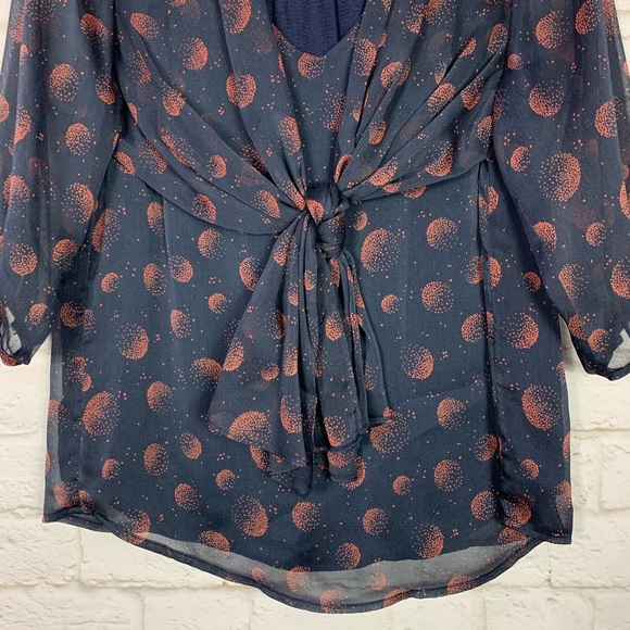 Stitch & Knot Anthropologie Pixelated PolkaDot Top - Picture 2 of 5